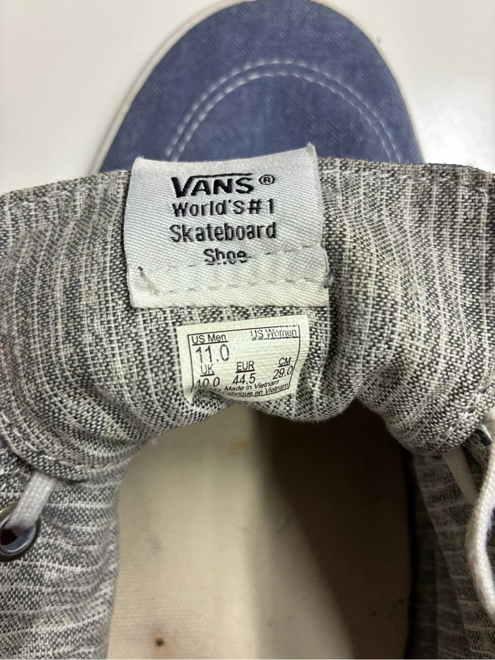 Vans Brigata Canvas Boat Shoes Men’s Size 11 Denim Blue Needs Laces
